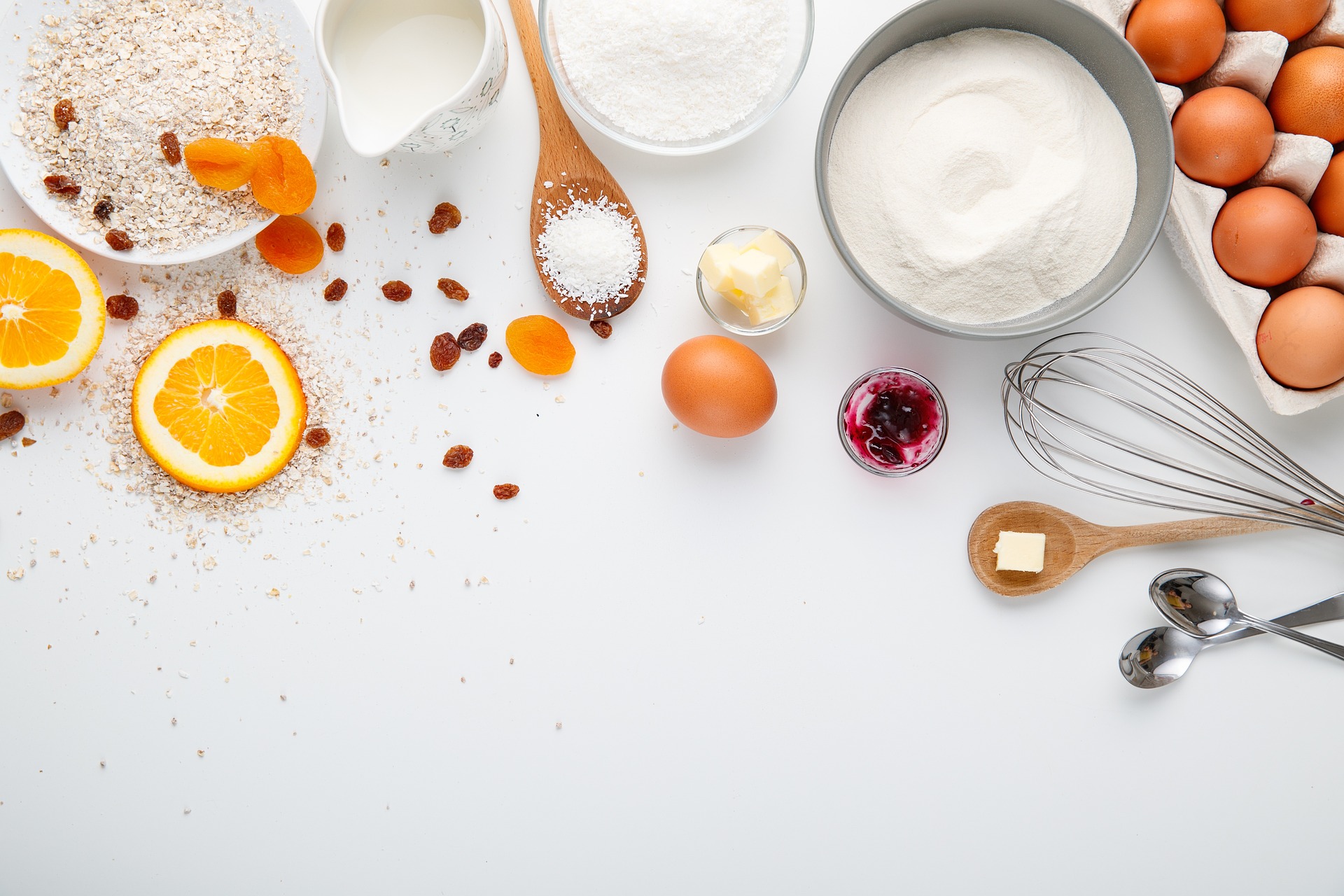 ingredients for baking and cooking