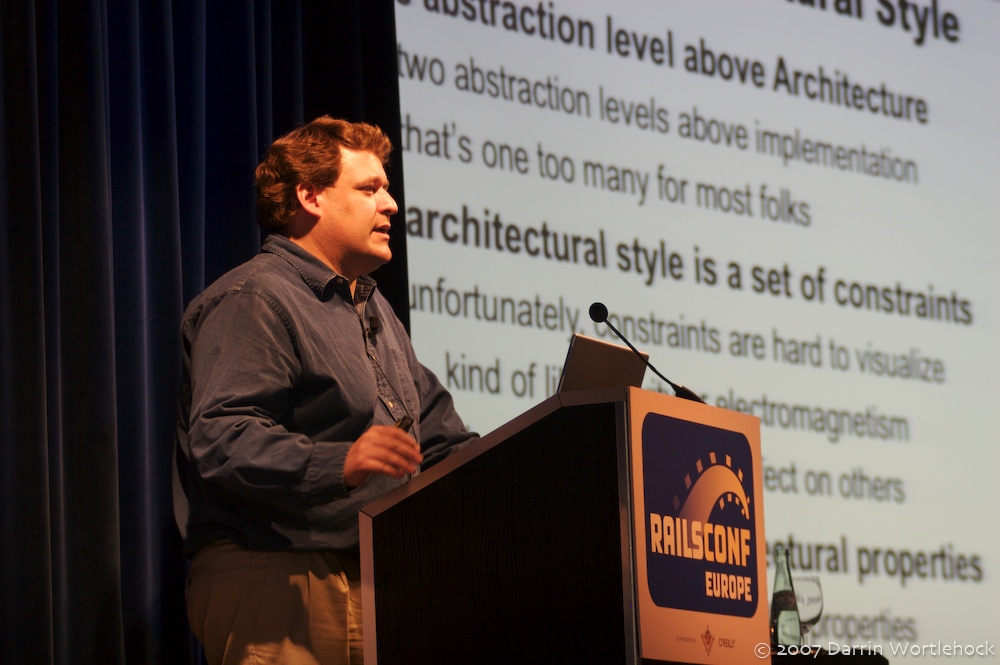 Roy T. Fielding presenting at Railsconf